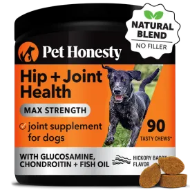 Pet Honesty Hip   Joint Health Max Strength Bacon Flavor for Dogs