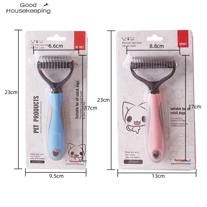 Pets Fur Knot Cutter Dog Grooming Shedding Tools Pet Cat Hair Removal Comb
