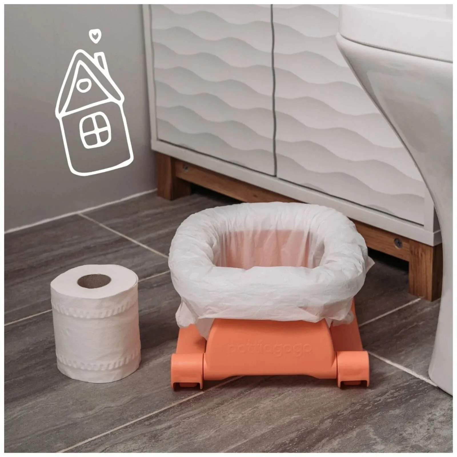 Pottiagogo Portable Folding Potty - Pink
