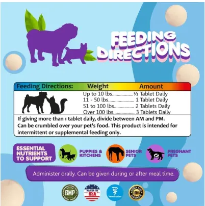 Prenatal Multivitamin with Folic Acid Minerals and Amino Acids Ideal for Pregnant Breast Feeding and Newborn and Senior Dogs
