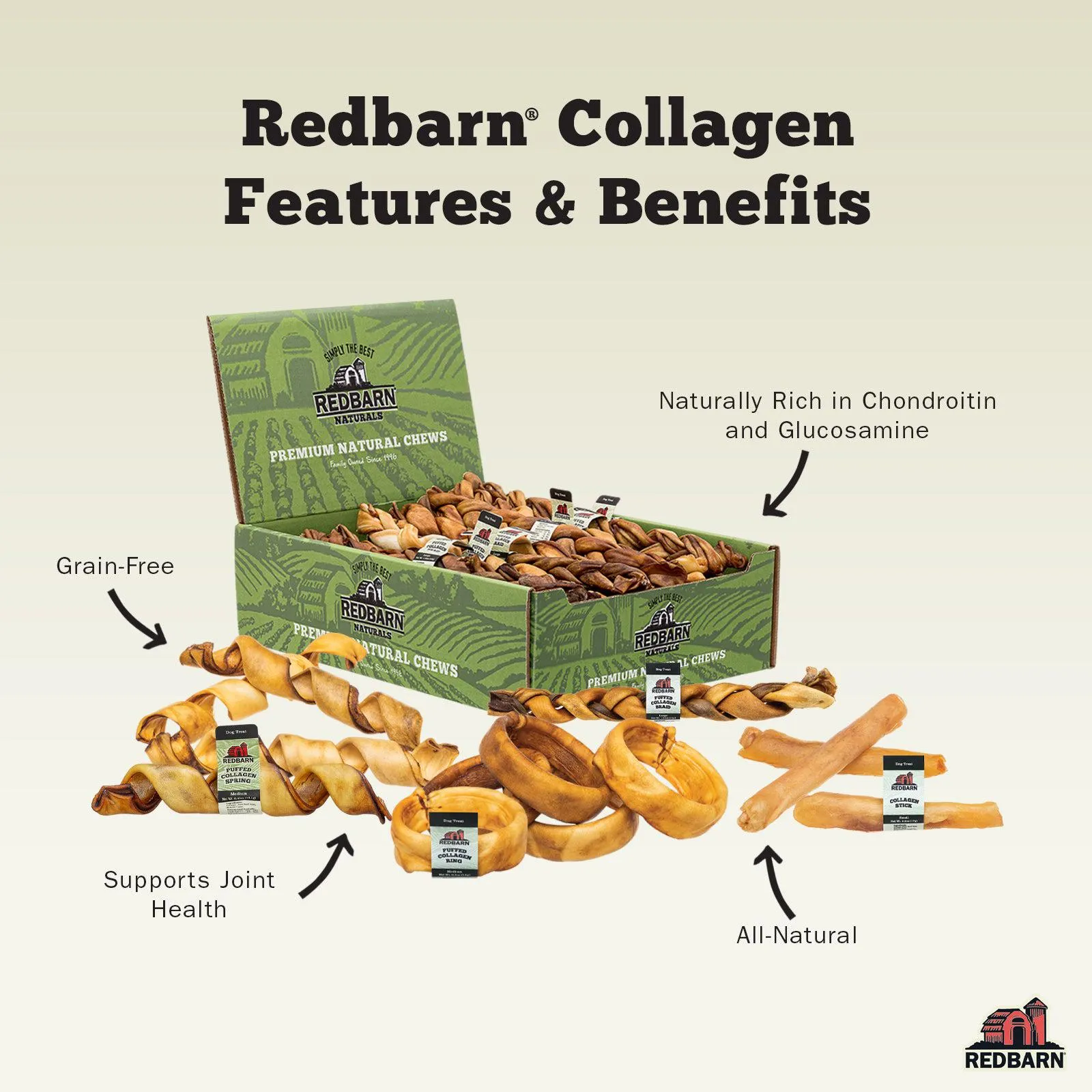 Puffed Collagen Braid Chew - Small