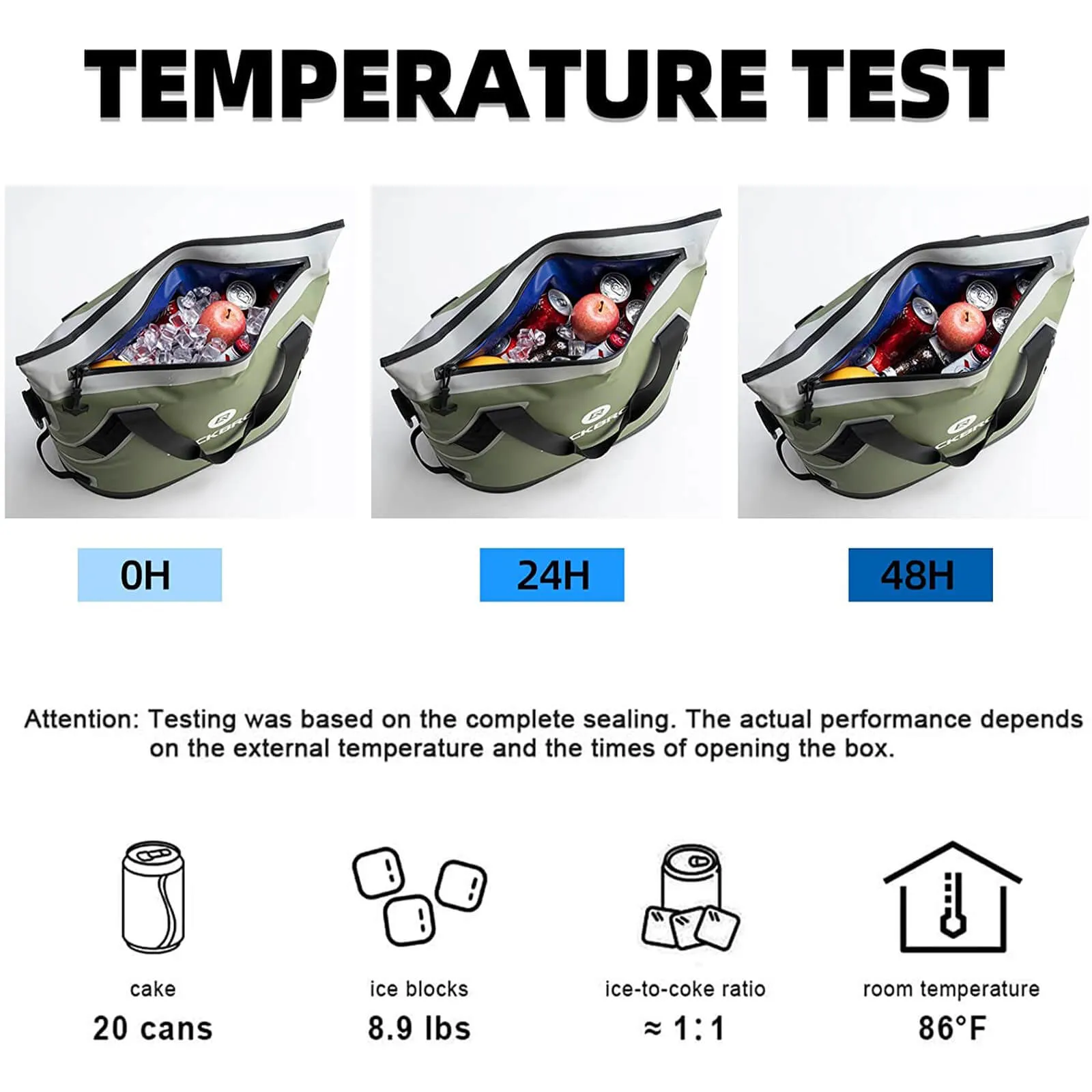 ROCKBROS Portable Soft Cooler Bag for Beach Floating Fishing