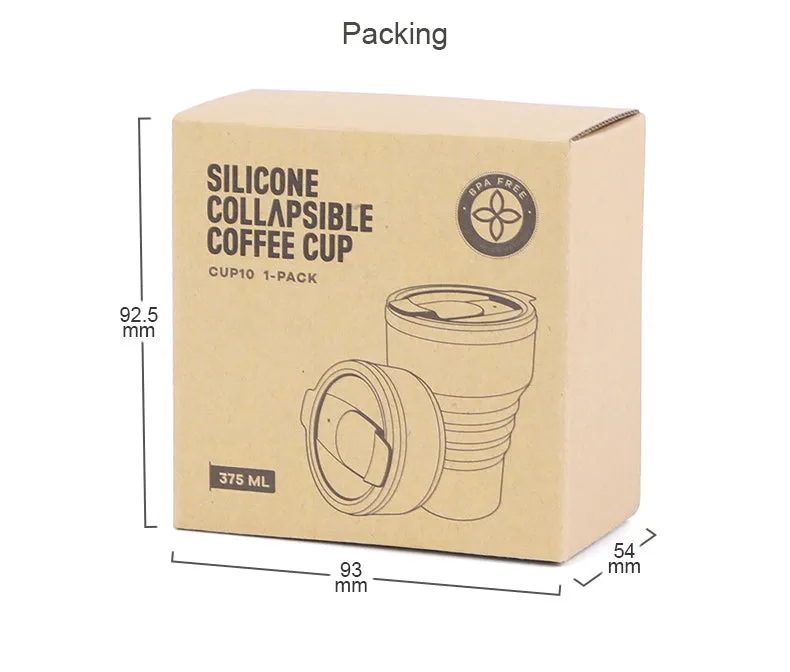Silicone Collapsible Coffee Cup with Lid