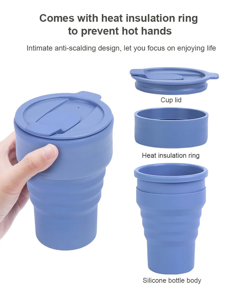 Silicone Collapsible Coffee Cup with Lid