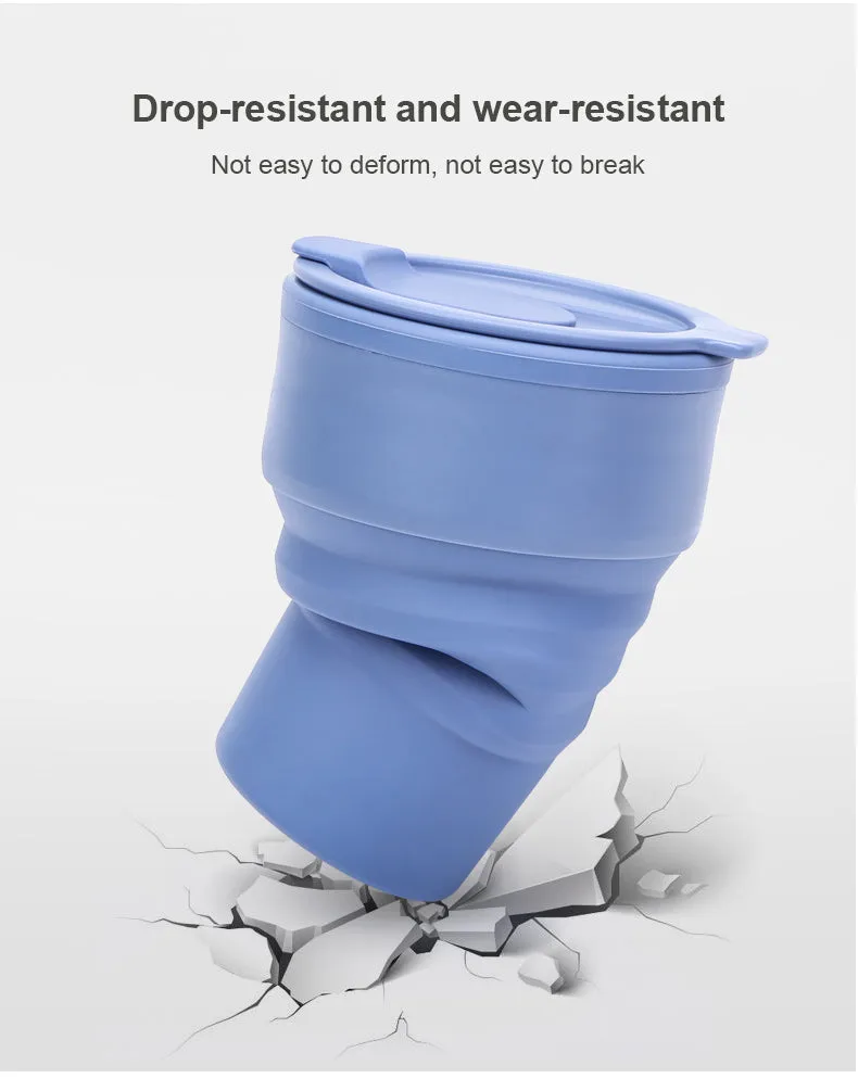 Silicone Collapsible Coffee Cup with Lid