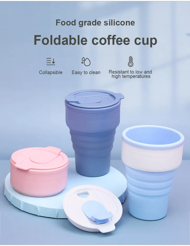 Silicone Collapsible Coffee Cup with Lid