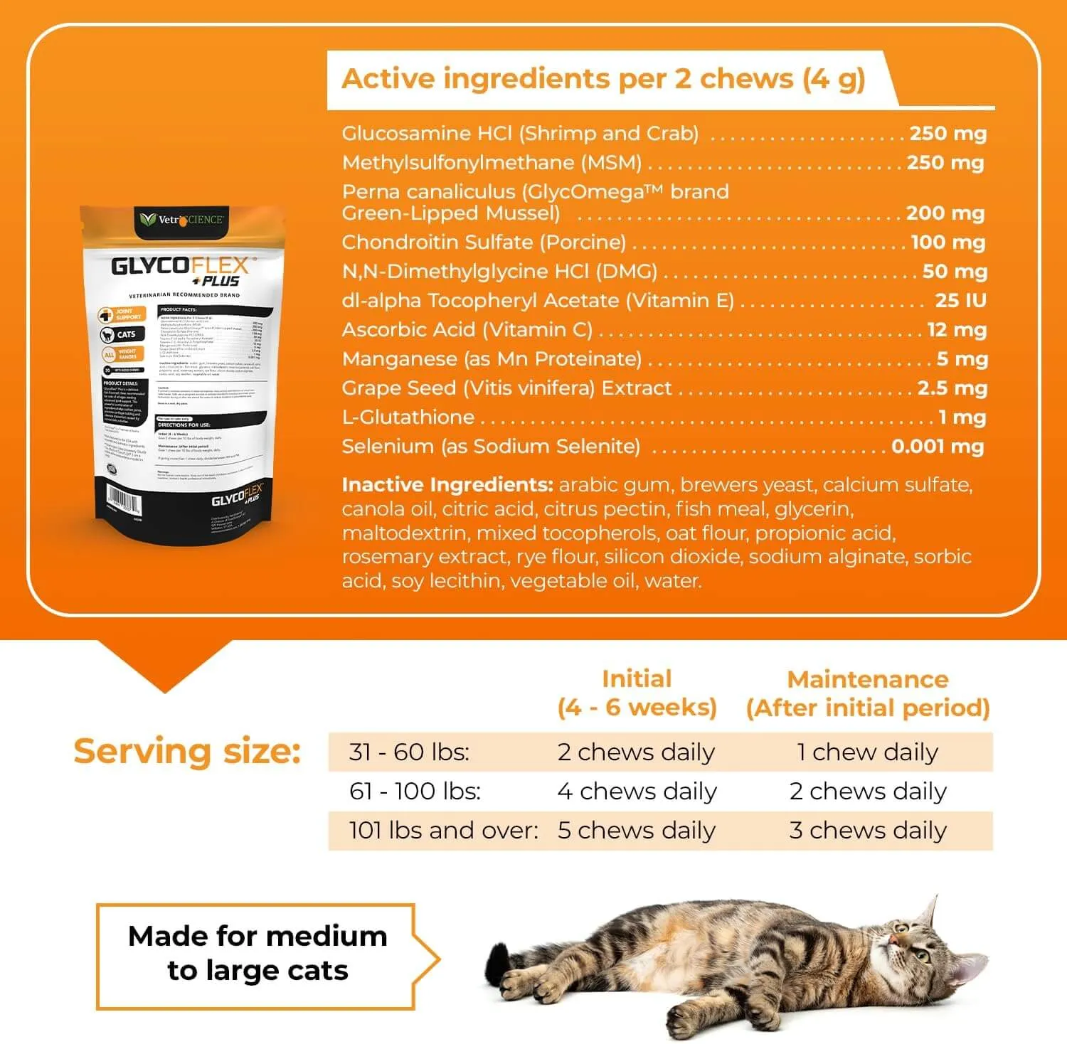 VetriScience Glyco-Flex Cat Supplement