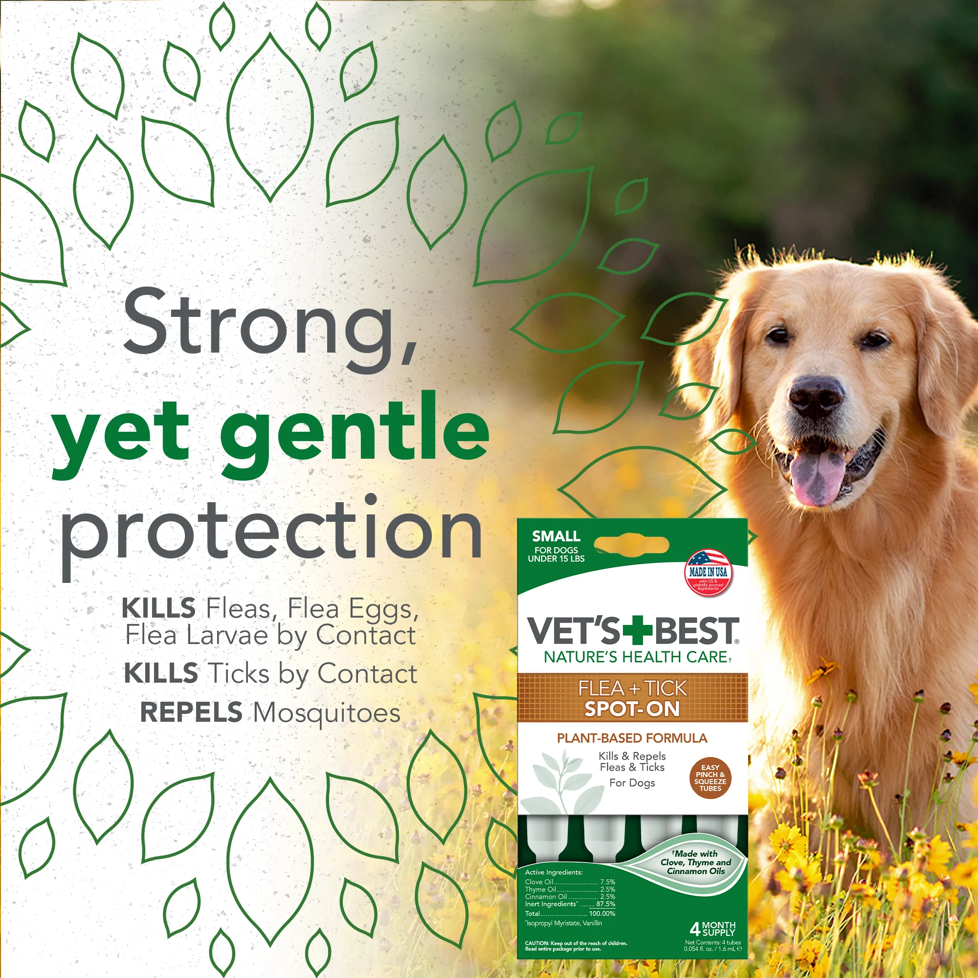 Vet's Best Flea and Tick Spot-On Small 4ct.