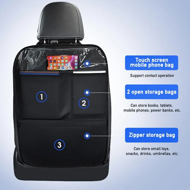 Waterproof PU Leather Car Anti-kick Pad Interior Back Seat Protector