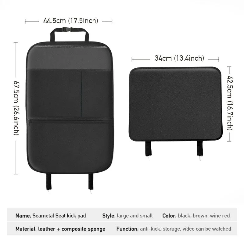 Waterproof PU Leather Car Anti-kick Pad Interior Back Seat Protector