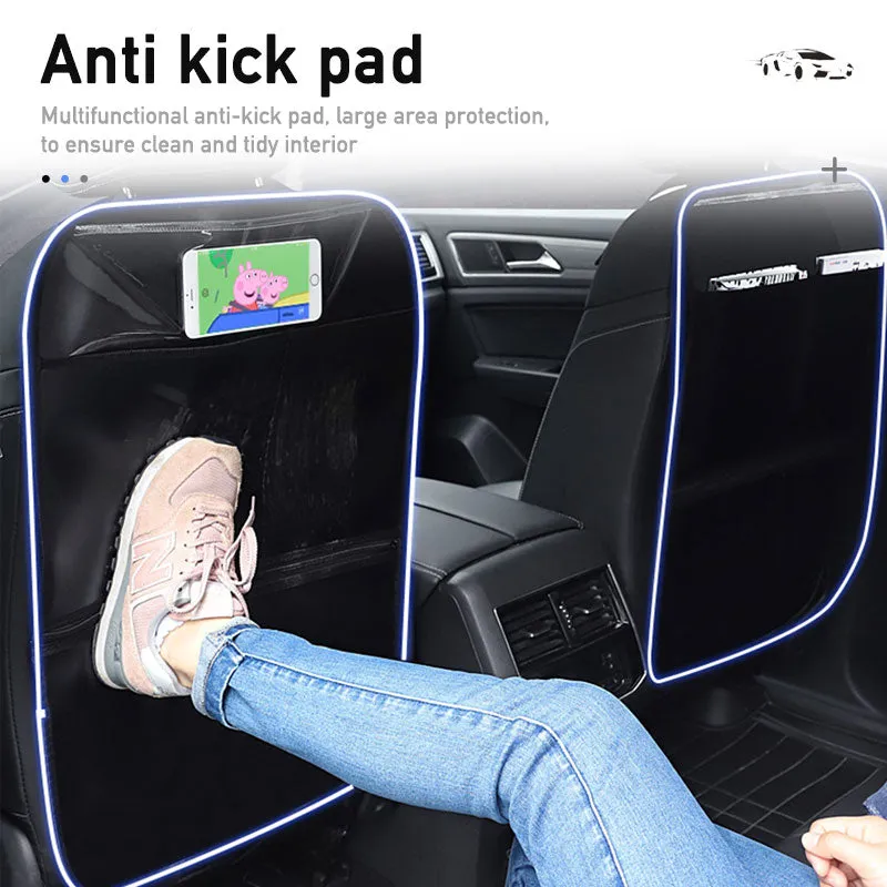 Waterproof PU Leather Car Anti-kick Pad Interior Back Seat Protector