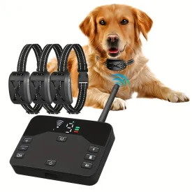 Wireless Dog Fence System/Receiver, 2 In 1 Wireless Dog Fence&Training Collar, Remote Wireless Dog Boundary Containment System, Waterproof Dogs Training Collar