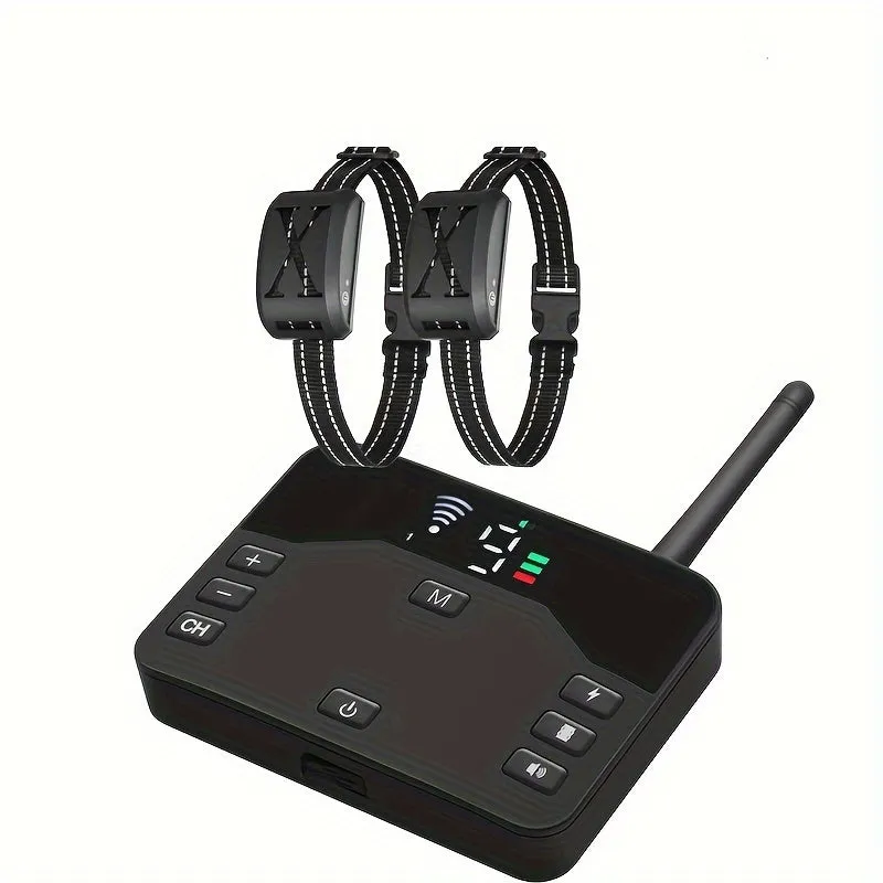 Wireless Dog Fence System/Receiver, 2 In 1 Wireless Dog Fence&Training Collar, Remote Wireless Dog Boundary Containment System, Waterproof Dogs Training Collar