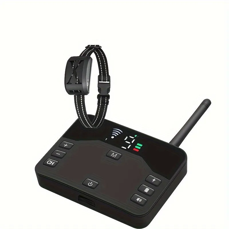 Wireless Dog Fence System/Receiver, 2 In 1 Wireless Dog Fence&Training Collar, Remote Wireless Dog Boundary Containment System, Waterproof Dogs Training Collar