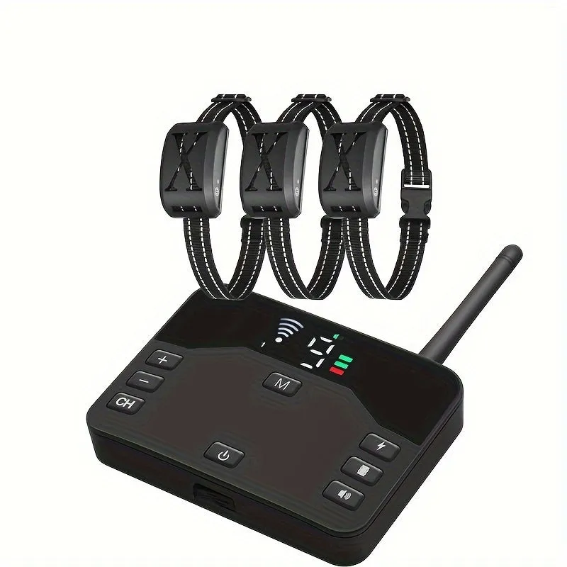 Wireless Dog Fence System/Receiver, 2 In 1 Wireless Dog Fence&Training Collar, Remote Wireless Dog Boundary Containment System, Waterproof Dogs Training Collar